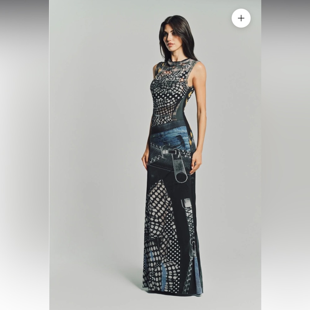 Stylish Black and Gray Women Dress - Picture 3 of 5